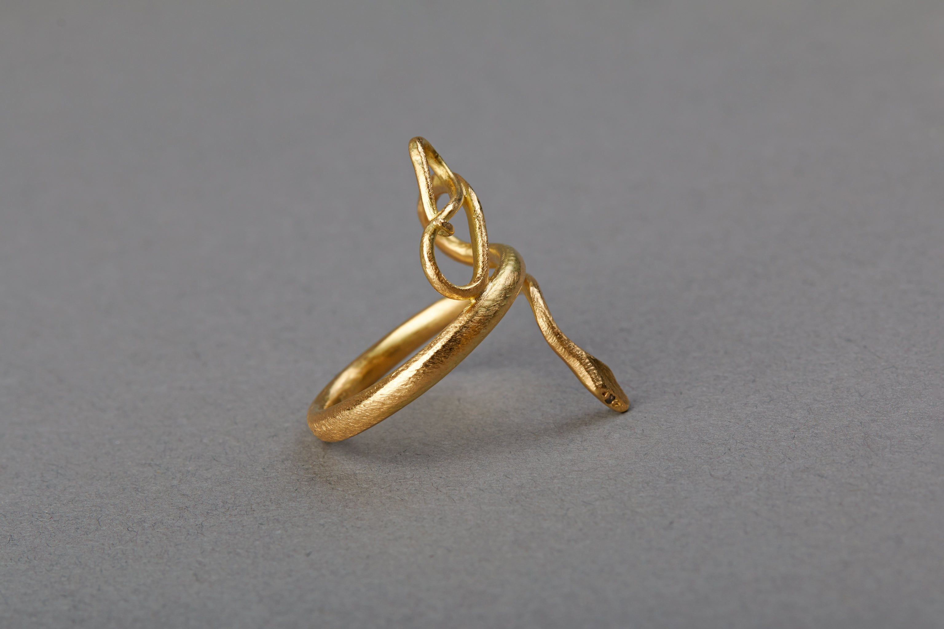 Butler Gold Diamond Rings Large Snake Ring: 18k Gold with Diamond Eyes β E.R. Butler & Co.